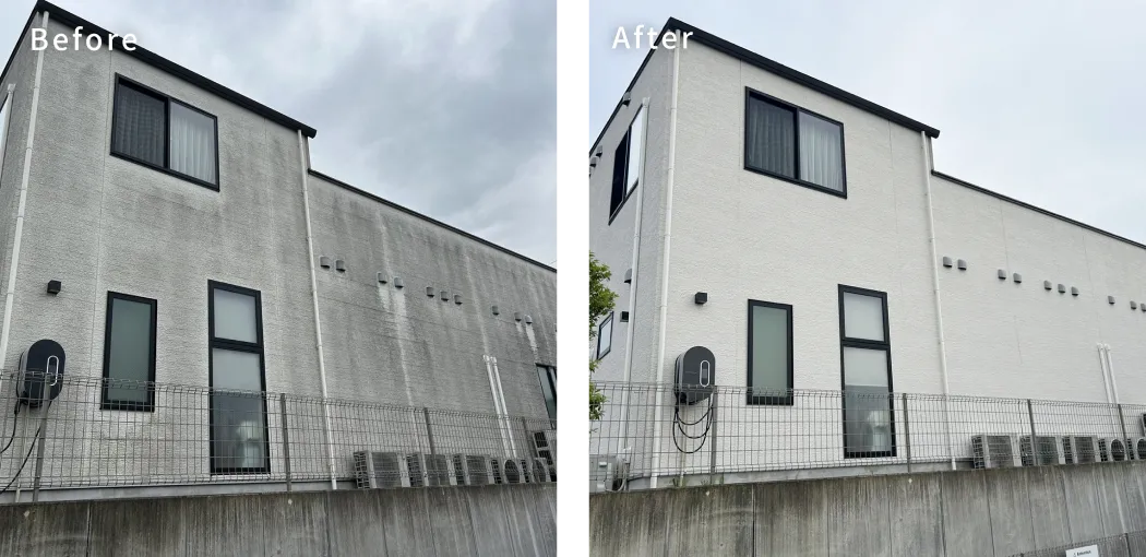 名古屋市緑区の築8年クリニックで施工した外壁洗浄工事例
